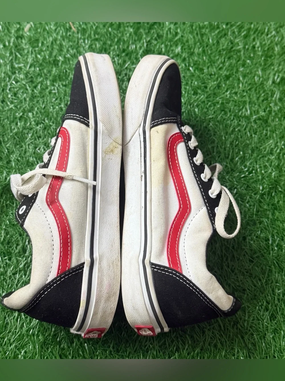 Vans Kids Low-Top Sneakers in Black, Red & Blue Size 5